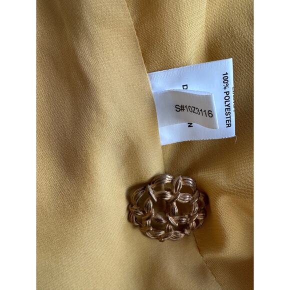 Vintage Kay Unger GOLD Damask Animal Print Blazer Jacket Evening Size 6 Formal - Picture 10 of 11